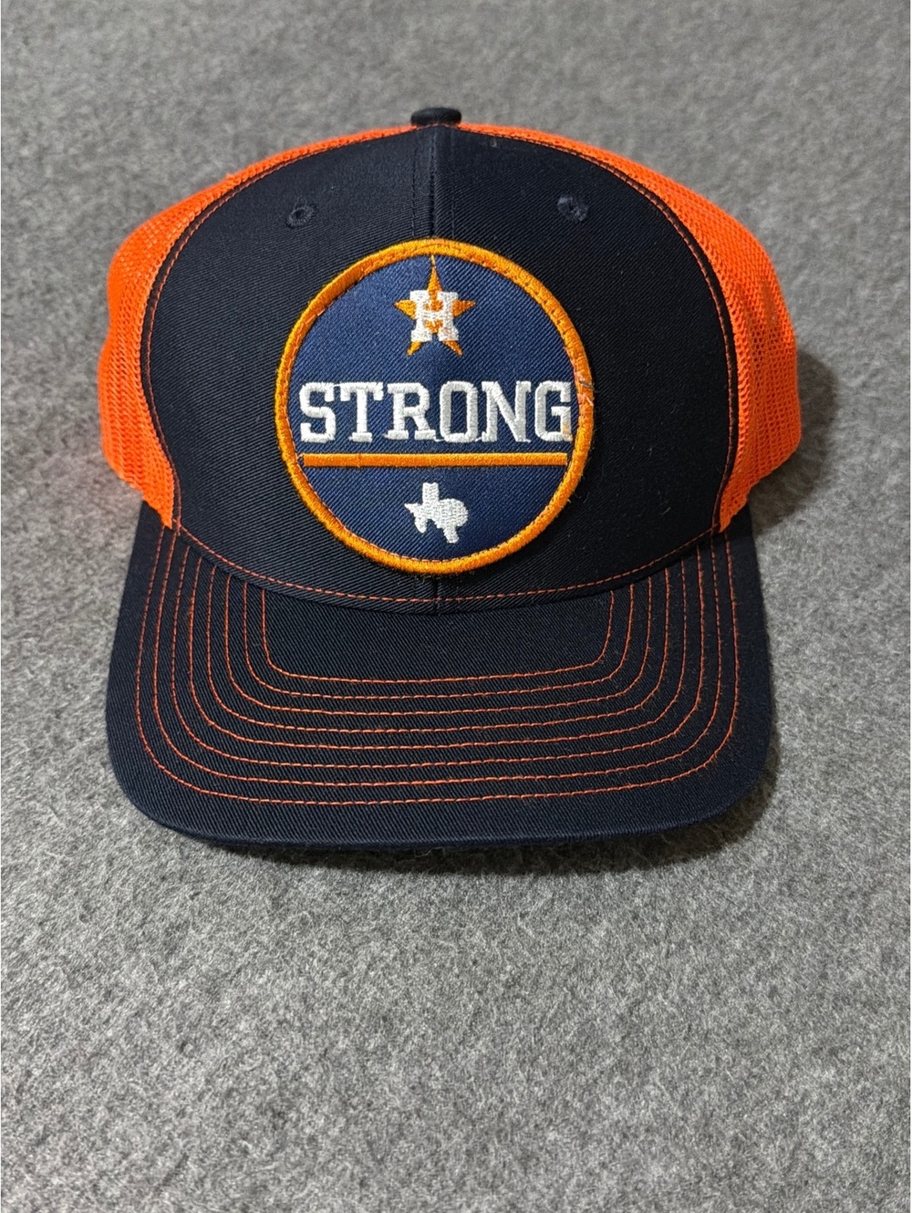 Houston Astros Houston Strong Patch Mesh Snapback Hat Trucker Richardson
